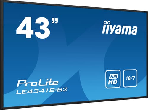 iiyama PROLITE LE4341S-B2 Écran plat de signalisation numérique 108 cm (42.5") LCD 350 cd/m² Full HD Noir 18/7