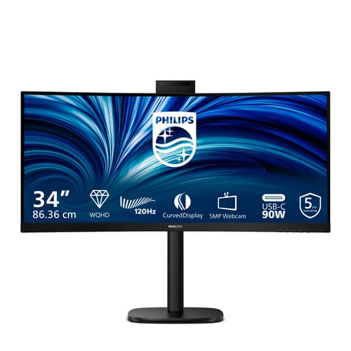 Philips 3000 series 34B2U3600CH/00 écran plat de PC 86,4 cm (34") 3440 x 1440 pixels Wide Quad HD LCD Noir