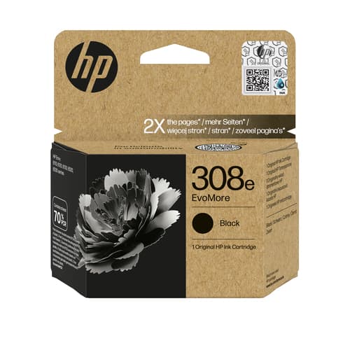 HP 308e Cartouche d’encre authentique Noir EvoMore