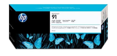 HP 91 DesignJet cartouche d'encre noire photo, 775 ml