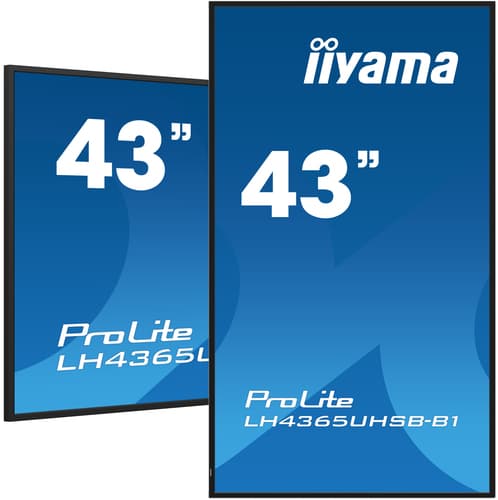 iiyama LH4365UHSB-B1 Écran d'affichage dynamique En forme de kiosk 108 cm (42.5") LED Wifi 800 cd/m² 4K Ultra HD Noir Intégré dans le processeur Android 11 24/7