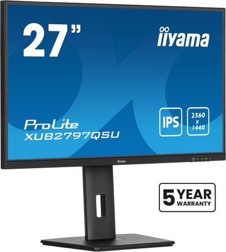 iiyama ProLite XUB2797QSU-B2 écran plat de PC 68,6 cm (27") 2560 x 1440 pixels Quad HD LED Noir