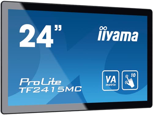 iiyama ProLite TF2415MC-B2 écran plat de PC 60,5 cm (23.8") 1920 x 1080 pixels Full HD LED Écran tactile Multi-utilisateur Noir