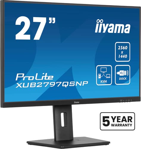 iiyama ProLite XUB2797QSNP-B1 écran plat de PC 68,6 cm (27") 2560 x 1440 pixels Quad HD LED Noir