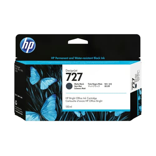 HP 727 cartouche d'encre DesignJet noire mate, 130 ml