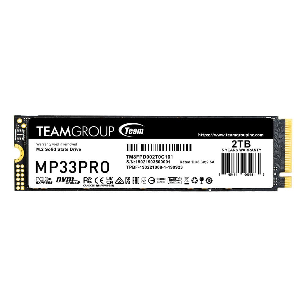 TeamGroup MP33 PRO M.2 PCIe Gen3.0 x4 with NVMe 1.3 -M key 2280
512GB