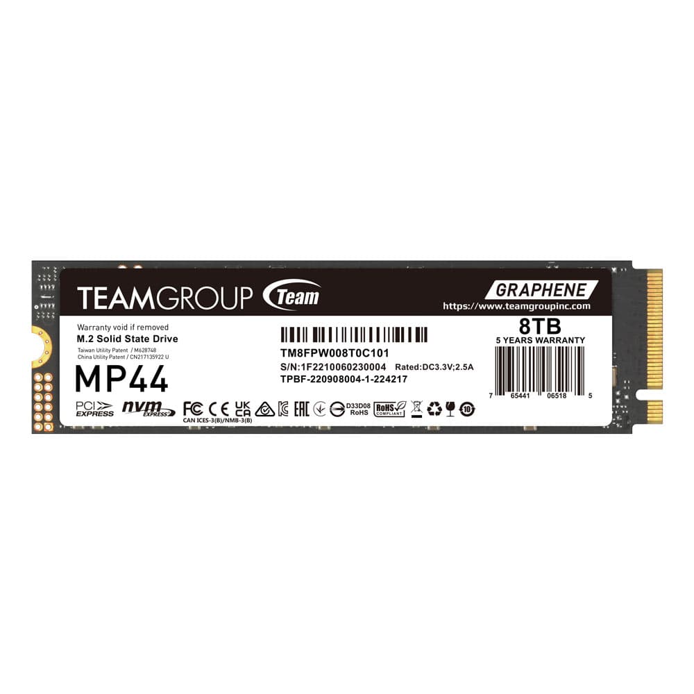 TeamGroup MP44 M.2 PCIe Gen4 x4 with NVMe 1.4 -M key 2280
4TB