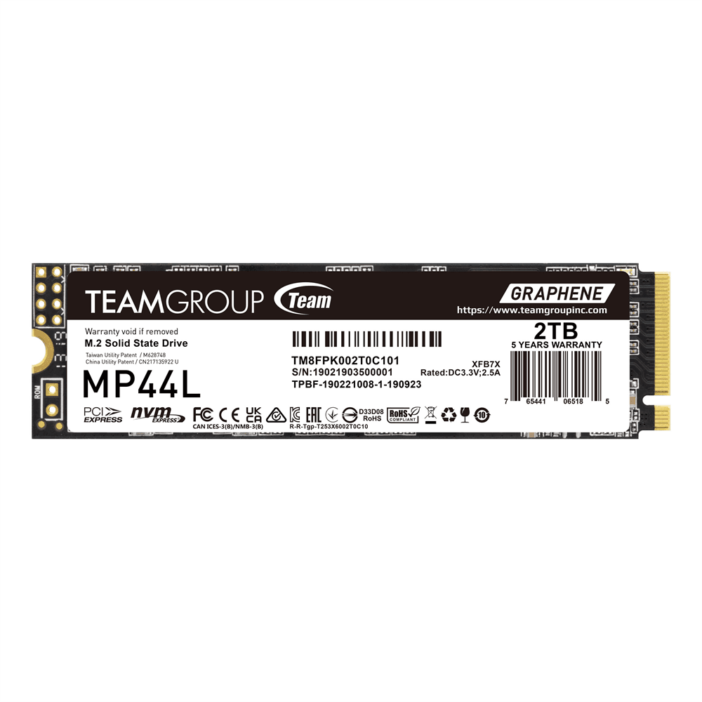 TeamGroup MP44L M.2 PCIe Gen4 x4 with NVMe 1.4 -M key 2280
2TB