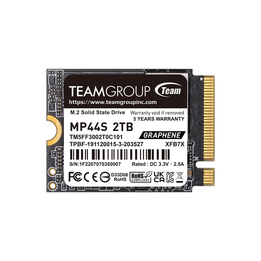 TeamGroup MP44S M.2 PCIe Gen4 x4 with NVMe 1.4 -M key 2230
2TB