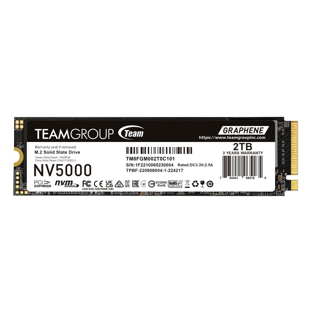 TeamGroup NV5000  M.2 PCIe Gen4 x4 with NVMe 1.4 -M key 2280
2TB