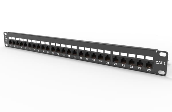 SOCAMONT Panneau de brassage téléphone patch panel CAT3 Socamont®, 25 ports