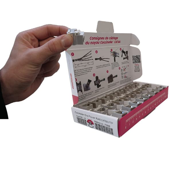 SOCAMONT Connecteur RJ45 Jack Coccinelle® One Pouce Keystone CAT 6A FTP