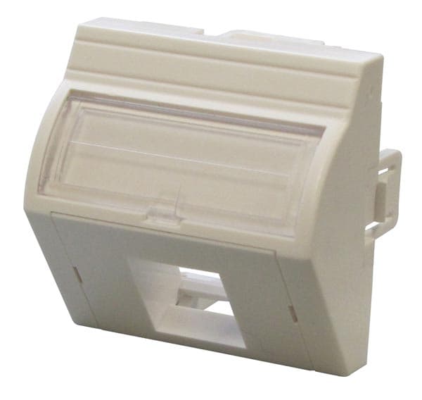 SOCAMONT Plastron incliné 1 entrée Keystone 45x45 sans volet, Platine Réseaux