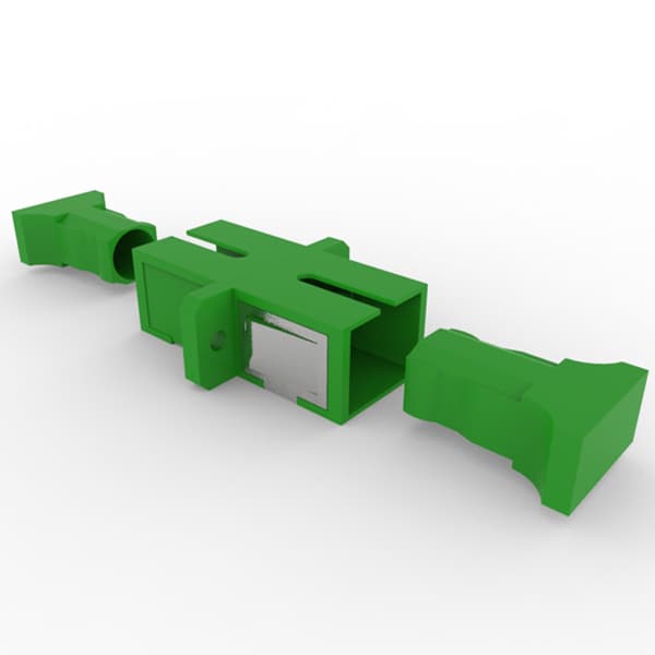 SOCAMONT Traversee de cloison optique SC monomode OS1/2 9/125 pour APC (vert), Type : Simplex
