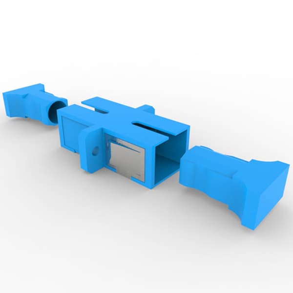 SOCAMONT Traversée de cloison optique SC multimode OM3 50/125 OM4 50/125 (aqua), Type : Simplex