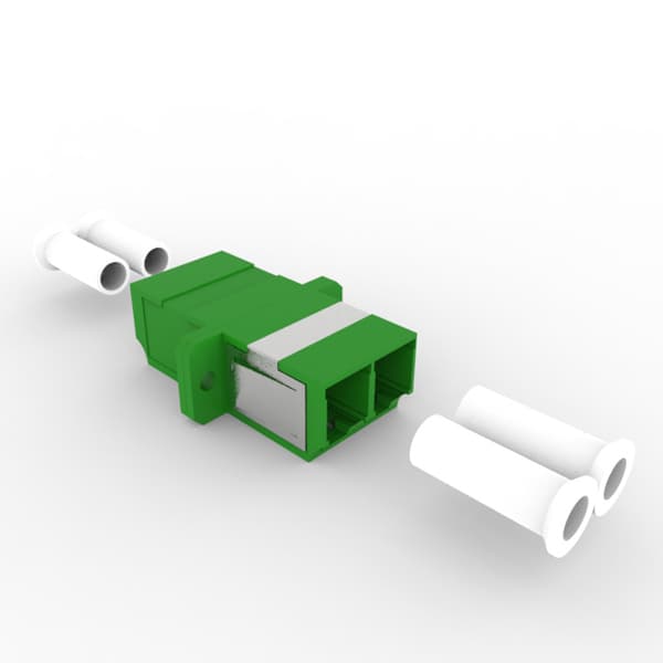 SOCAMONT Traversee de cloison optique LC monomode OS1/2 9/125 pour APC (vert), Type : Duplex