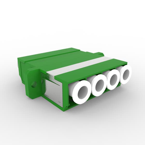 SOCAMONT Traversee de cloison optique LC monomode OS1/2 9/125 pour APC (vert), Type : Quad