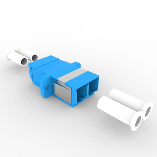 SOCAMONT Traversée de cloison optique LC multimode OM3 50/125 OM4 50/125 (aqua), Type : Duplex