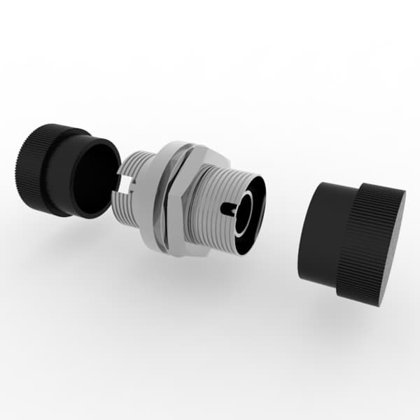 SOCAMONT Traversée de cloison optique FC multimode OM1 62,5/125 OM2 OM3 OM4 50/125 simplex (noir)