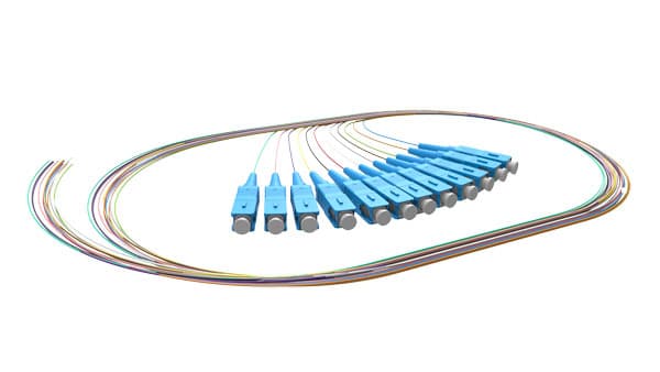SOCAMONT Pigtails monomode OS1/2 9/125, Connectique : SC, Longueur : 1m, Quantité du pack sous blister : 12