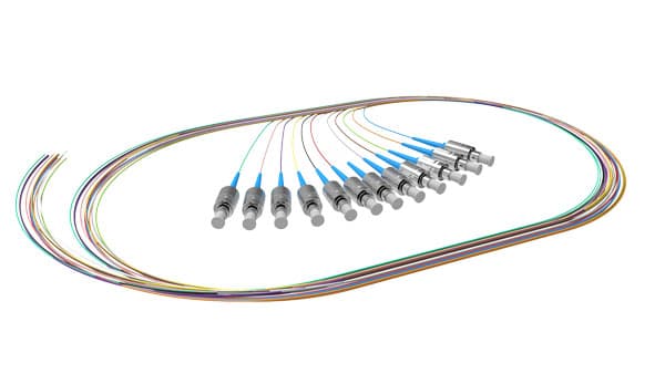 SOCAMONT Pigtails monomode OS1/2 9/125, Connectique : FC, Longueur : 1m, Quantité du pack sous blister : 12