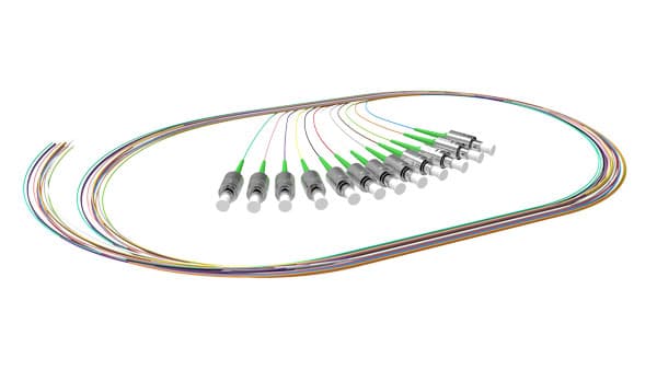 SOCAMONT Pigtails monomode APC OS1/2 9/125, Connectique : FC, Longueur : 1m, Quantité du pack sous blister : 12