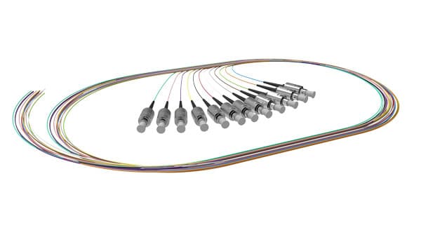 SOCAMONT Pigtails multimode OM3 50/125, Connectique : FC, Longueur : 1m, Quantité du pack sous blister : 12