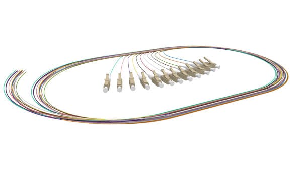 SOCAMONT Pigtails multimode OM4 50/125, Connectique : LC, Longueur : 1m, Quantité du pack sous blister : 12