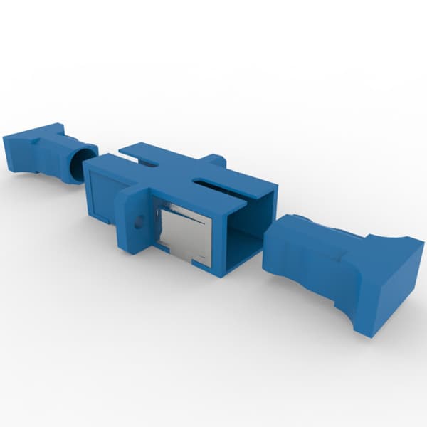 SOCAMONT Traversée de cloison optique SC monomode OS1/2 9/125 (bleu), Type : Simplex