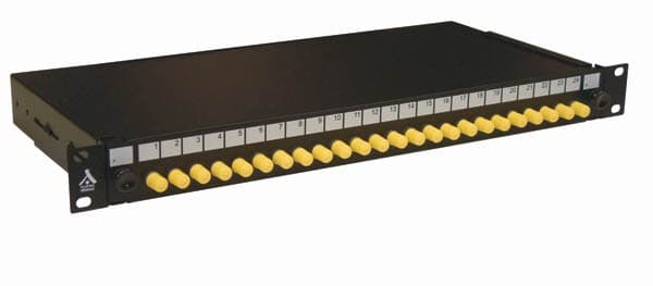 SOCAMONT Tiroir optique 19" avec 24 ST simplex monomode jaune / kit management