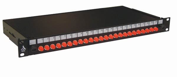 SOCAMONT TIROIR OPTIQUE 19" 24 FC MONO SIMPLEX ROUGE/ KIT MANAGEMENT