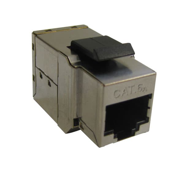 SOCAMONT Traversée de cloison RJ45 femelle-femelle CAT6A FTP blindée accroche Keystone