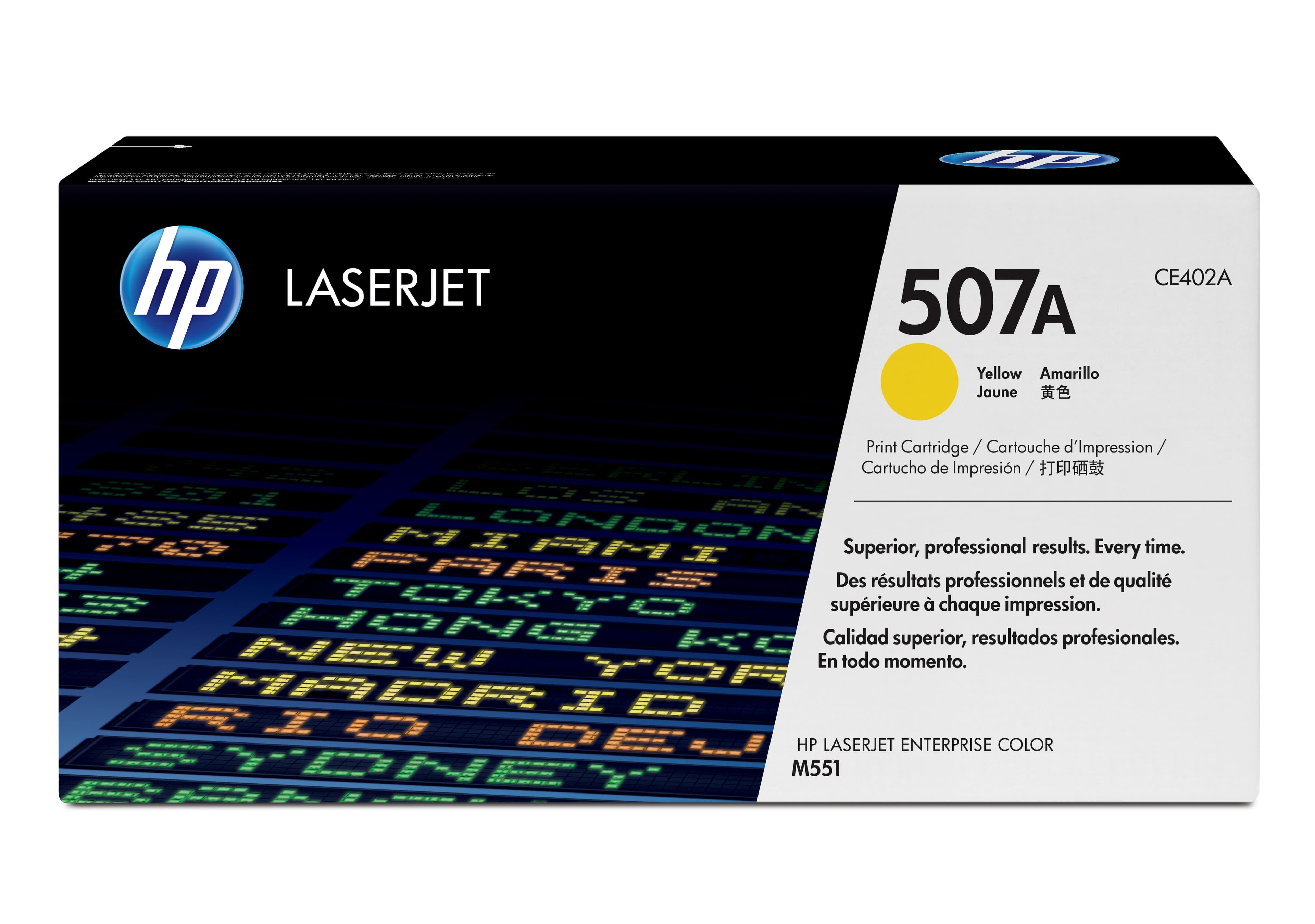 HP 507A toner LaserJet jaune authentique