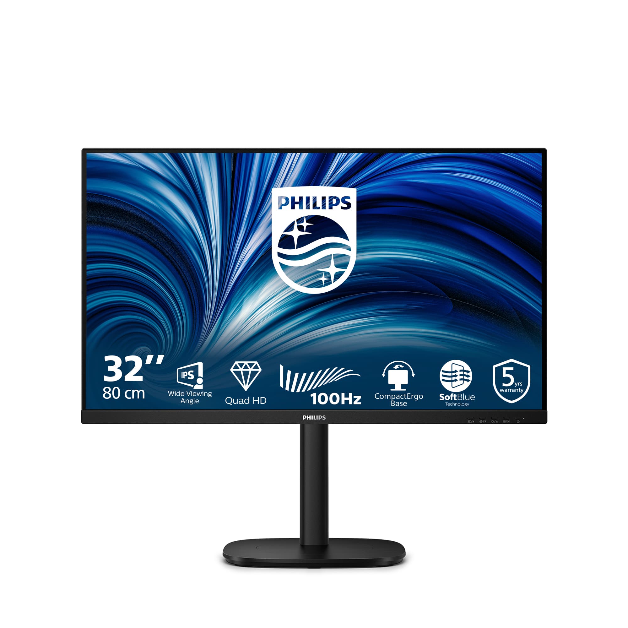 Philips 3000 series 32B2N3500/00 écran plat de PC 80 cm (31.5") 2560 x 1440 pixels Quad HD LCD Noir