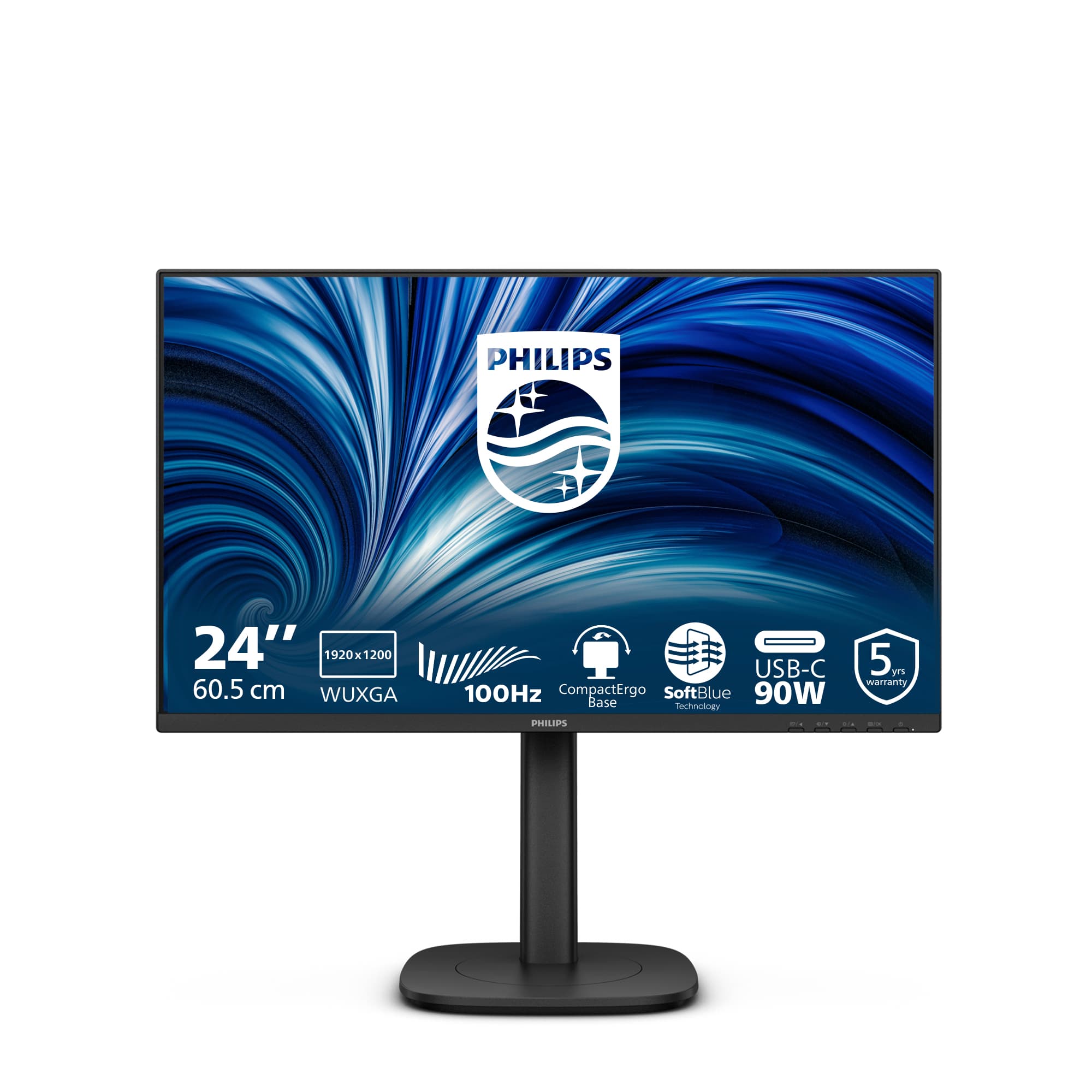 Philips 3000 series 24B2U3301D/00 écran plat de PC 61,2 cm (24.1") 1920 x 1200 pixels WUXGA LCD Noir