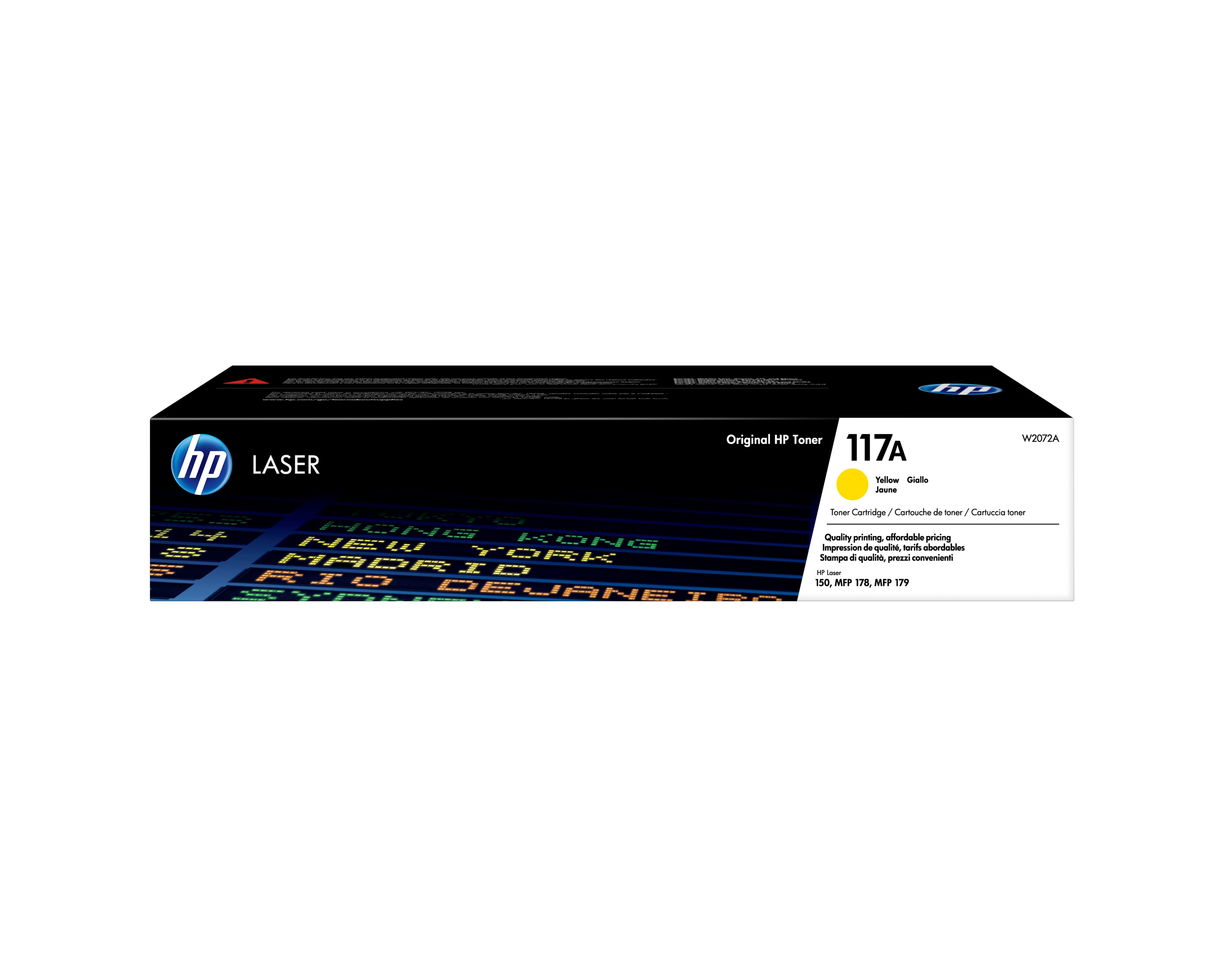 HP Cartouche de toner laser authentique 117A, jaune