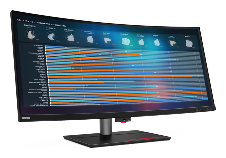 Lenovo ThinkVision P40w-20 écran plat de PC 100,8 cm (39.7") 5120 x 2160 pixels 5K Ultra HD LED Noir