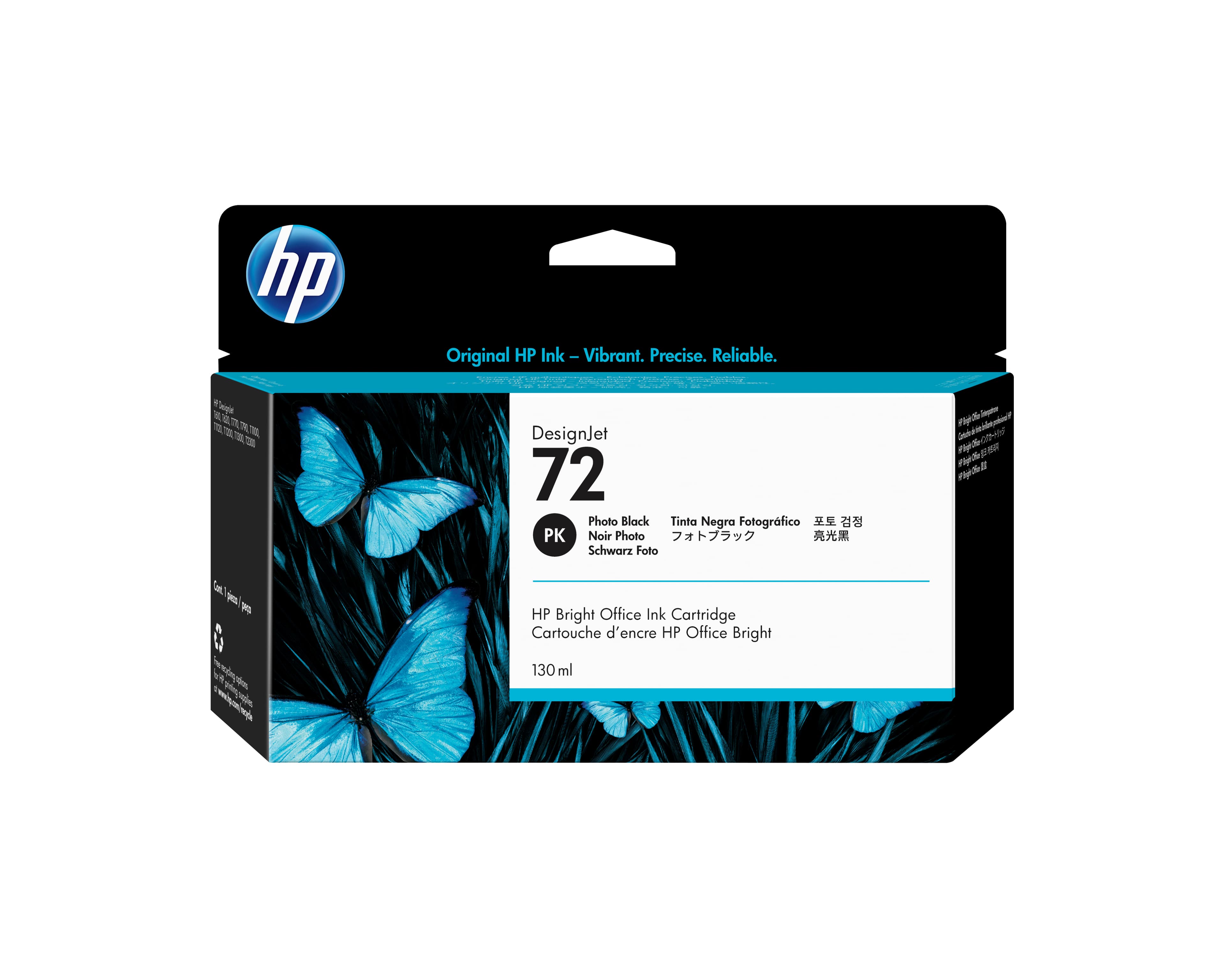 HP 72 cartouche d'encre noir photo 130 ml