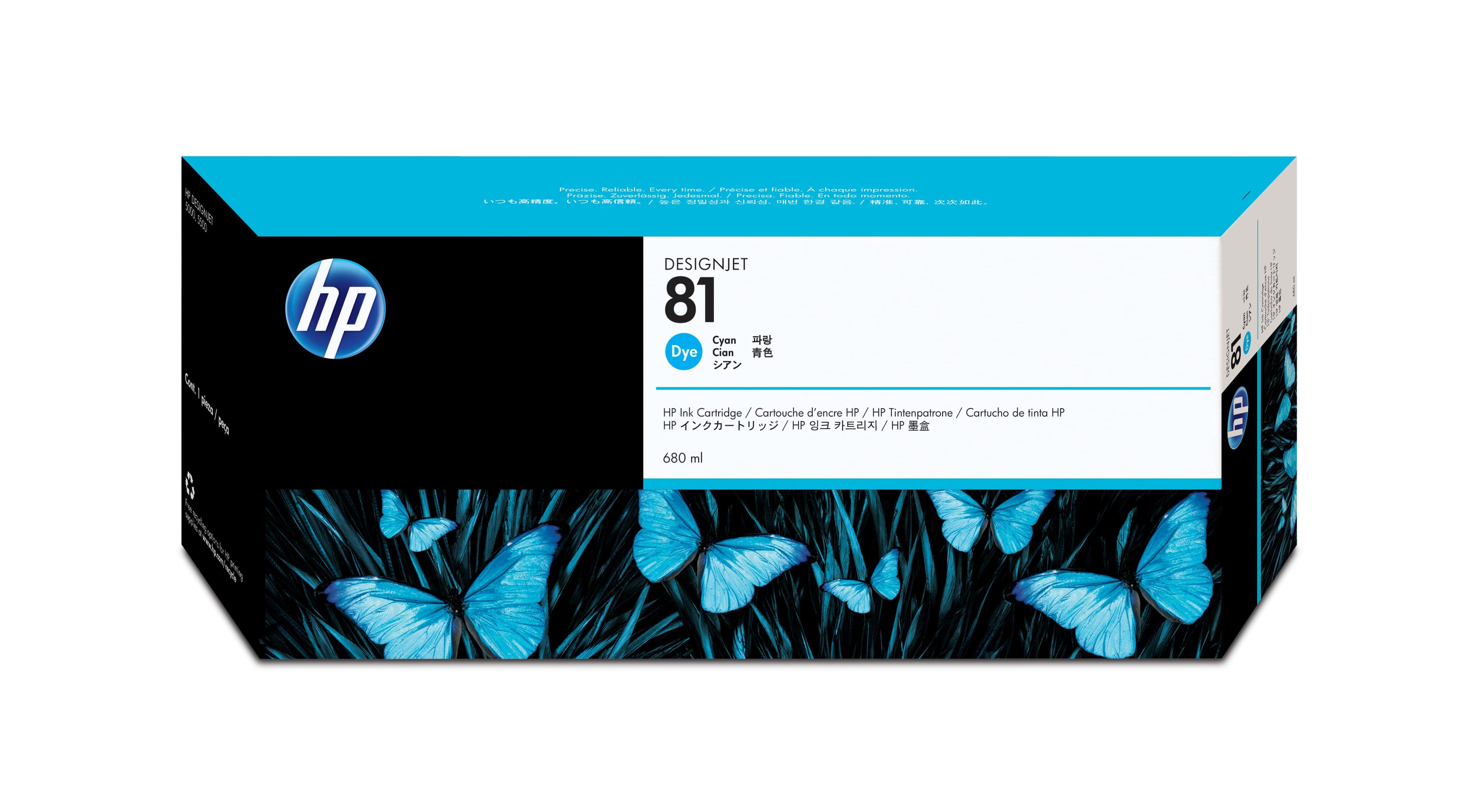 HP 81 cartouche d'encre cyan 680 ml