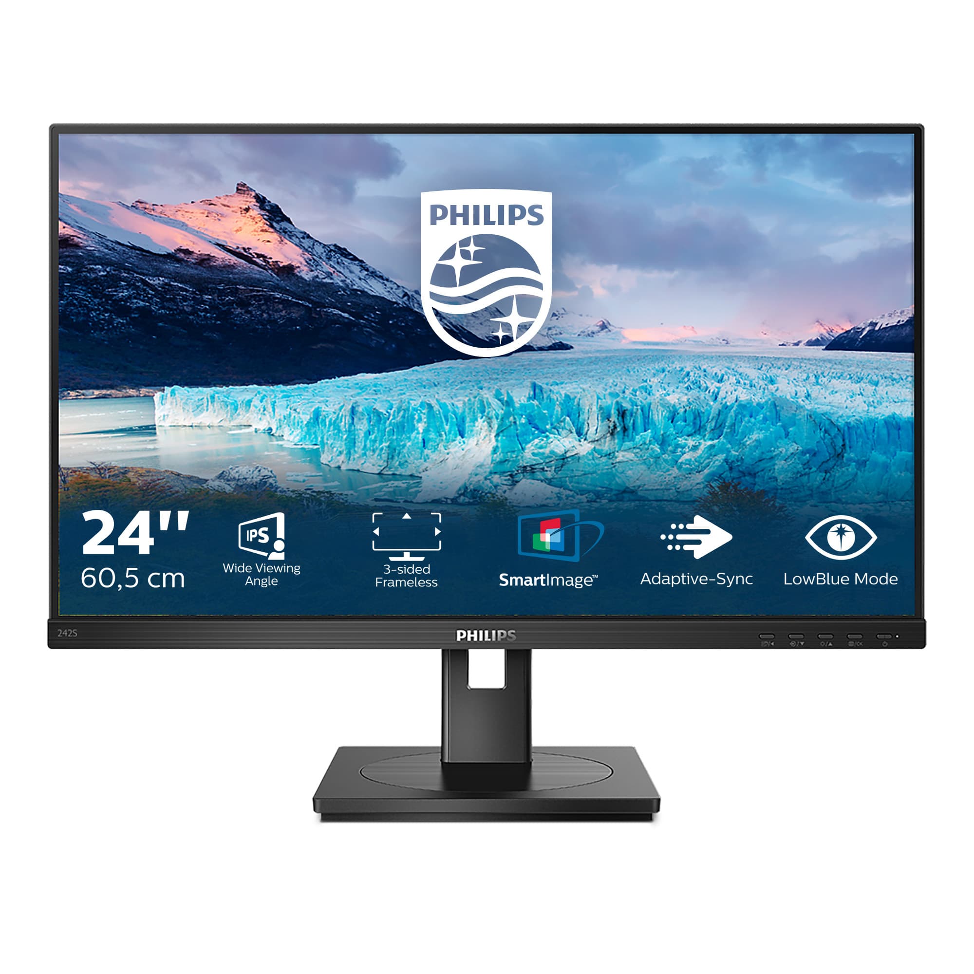 Philips S Line 242S1AE/00 écran plat de PC 60,5 cm (23.8") 1920 x 1080 pixels Full HD LED Noir