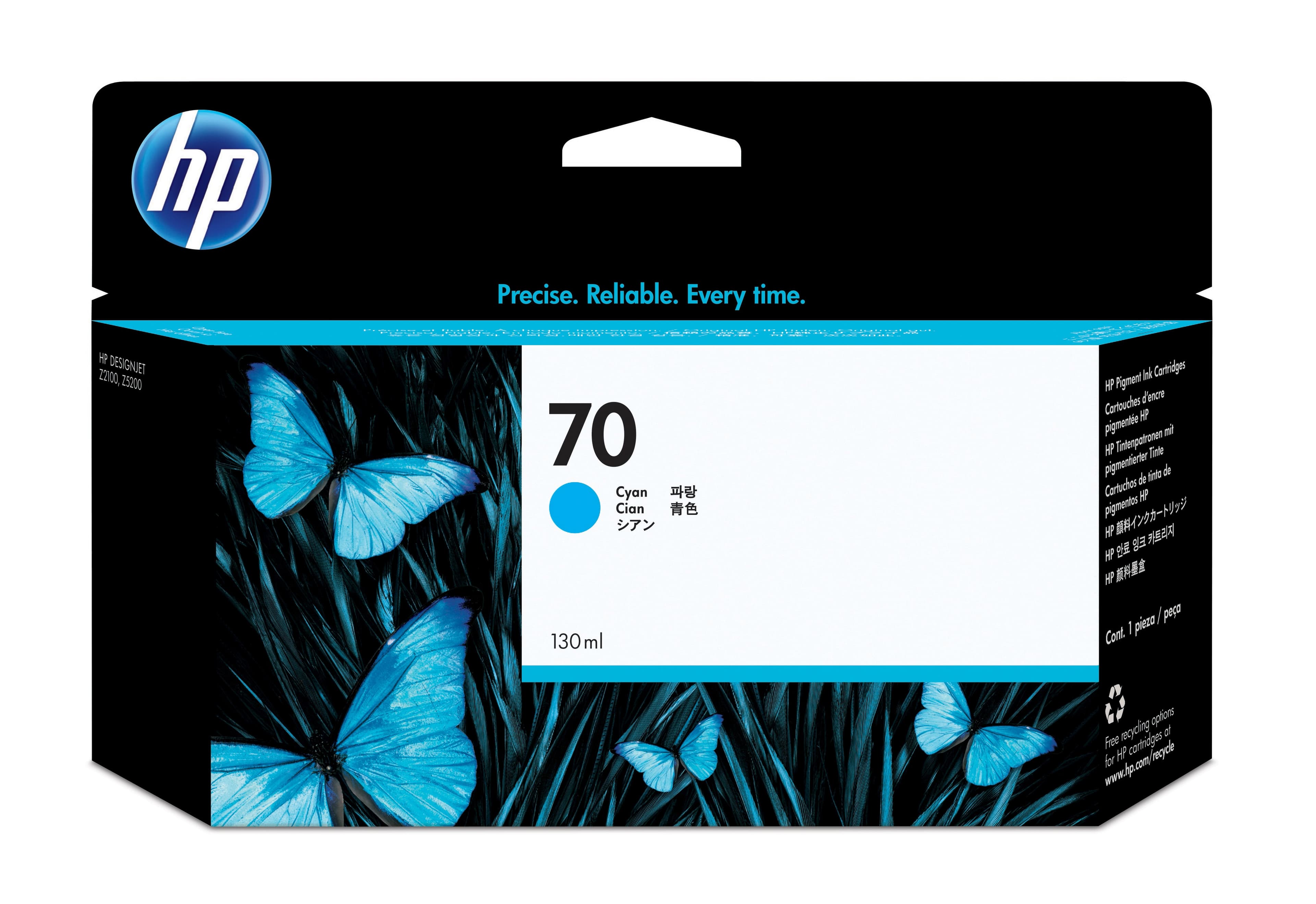 HP 70 cartouche d'encre DesignJet cyan, 130 ml