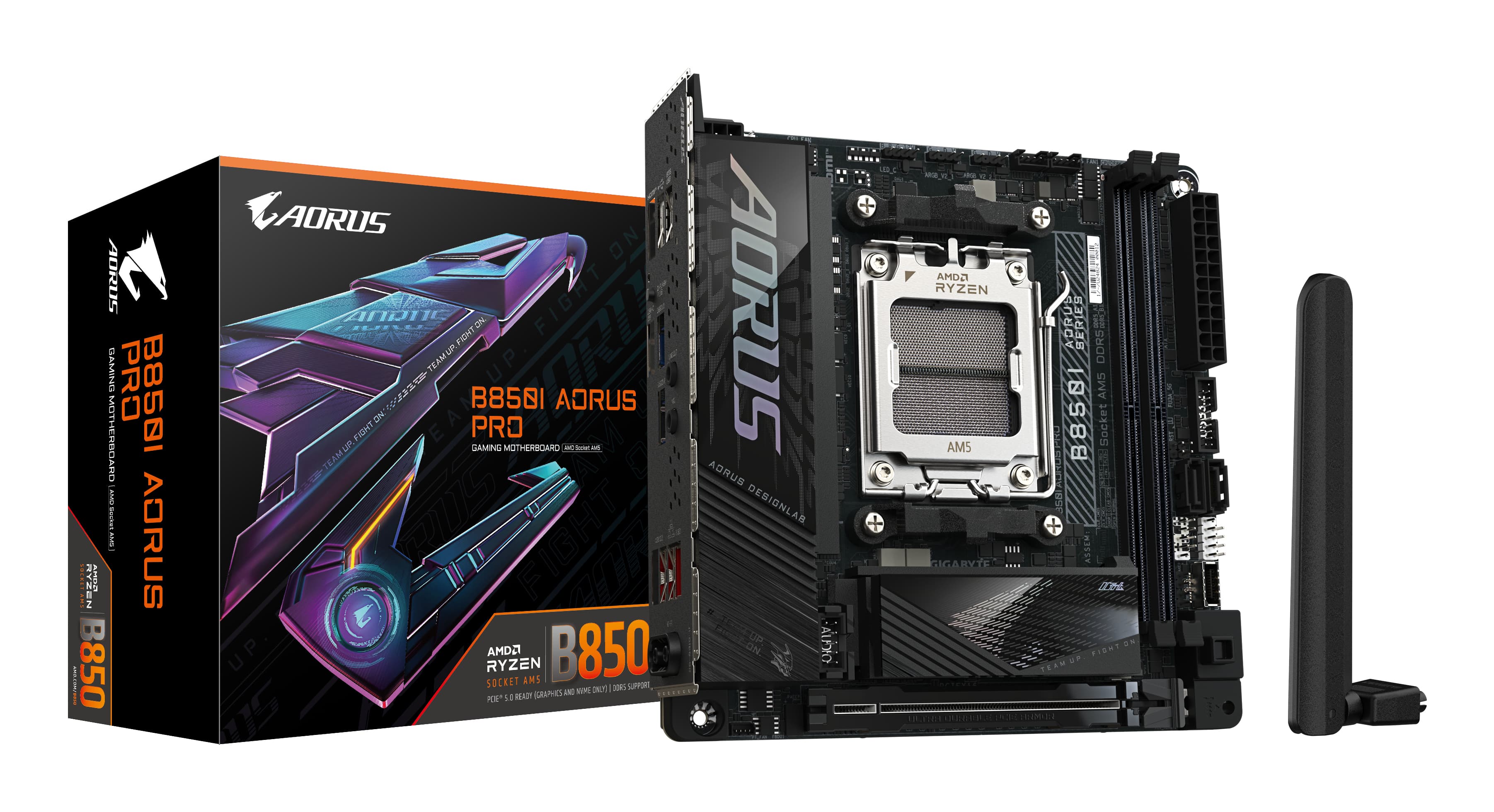 GIGABYTE B850I AORUS PRO Carte Mère - Processeurs AMD Ryzen Série 9000, VRM numérique 8+2+1 phases, jusqu'à 8400MHz DDR5 (OC), 1xPCIe 5.0 + 1xPCIe 4.0 M.2, 2.5LAN, WIFI 7, USB 3.2 Gen 2