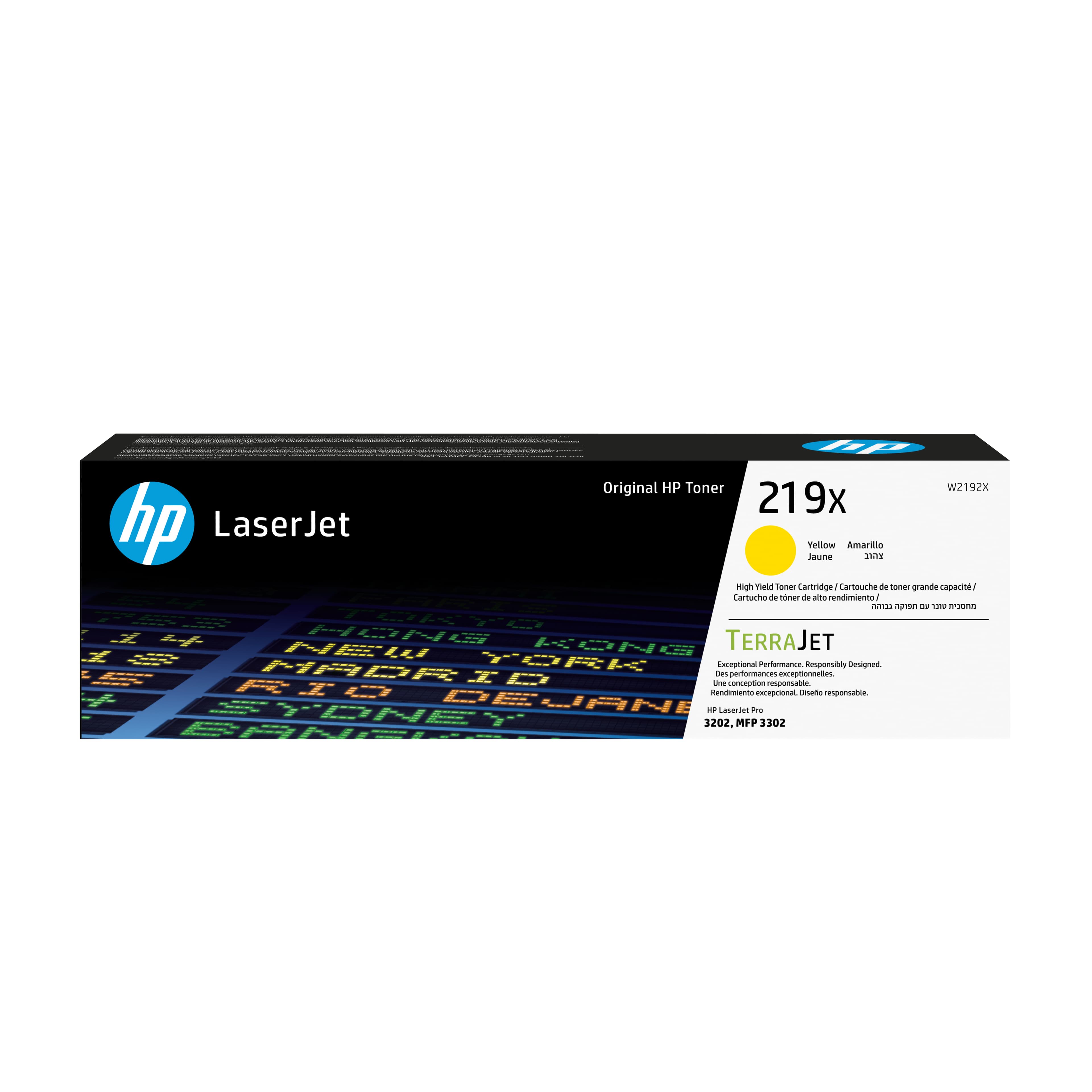 HP 219X Toner LaserJet authentique Grande capacité Jaune