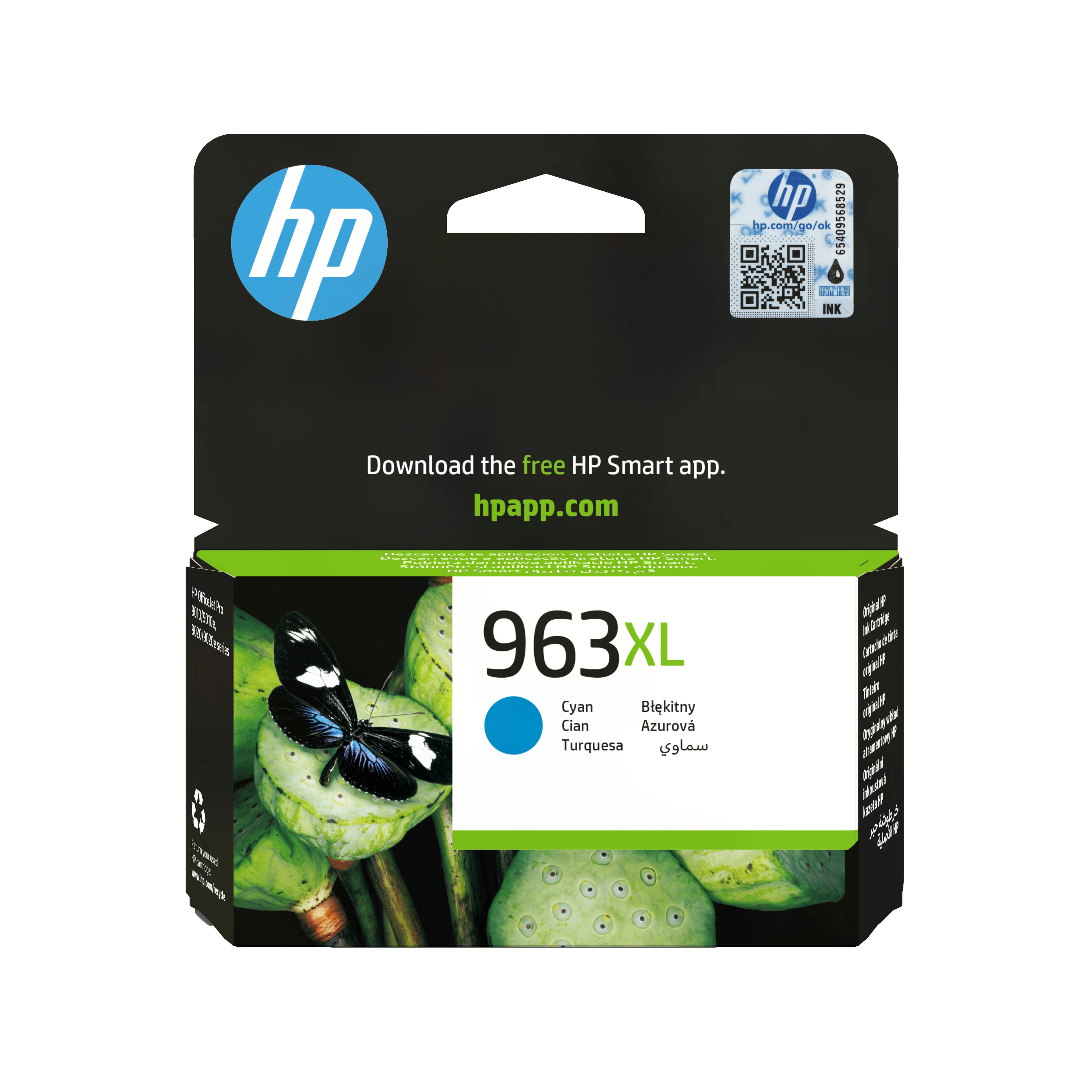 HP 963XL Cartouche d'encre cyan authentique, grande capacité