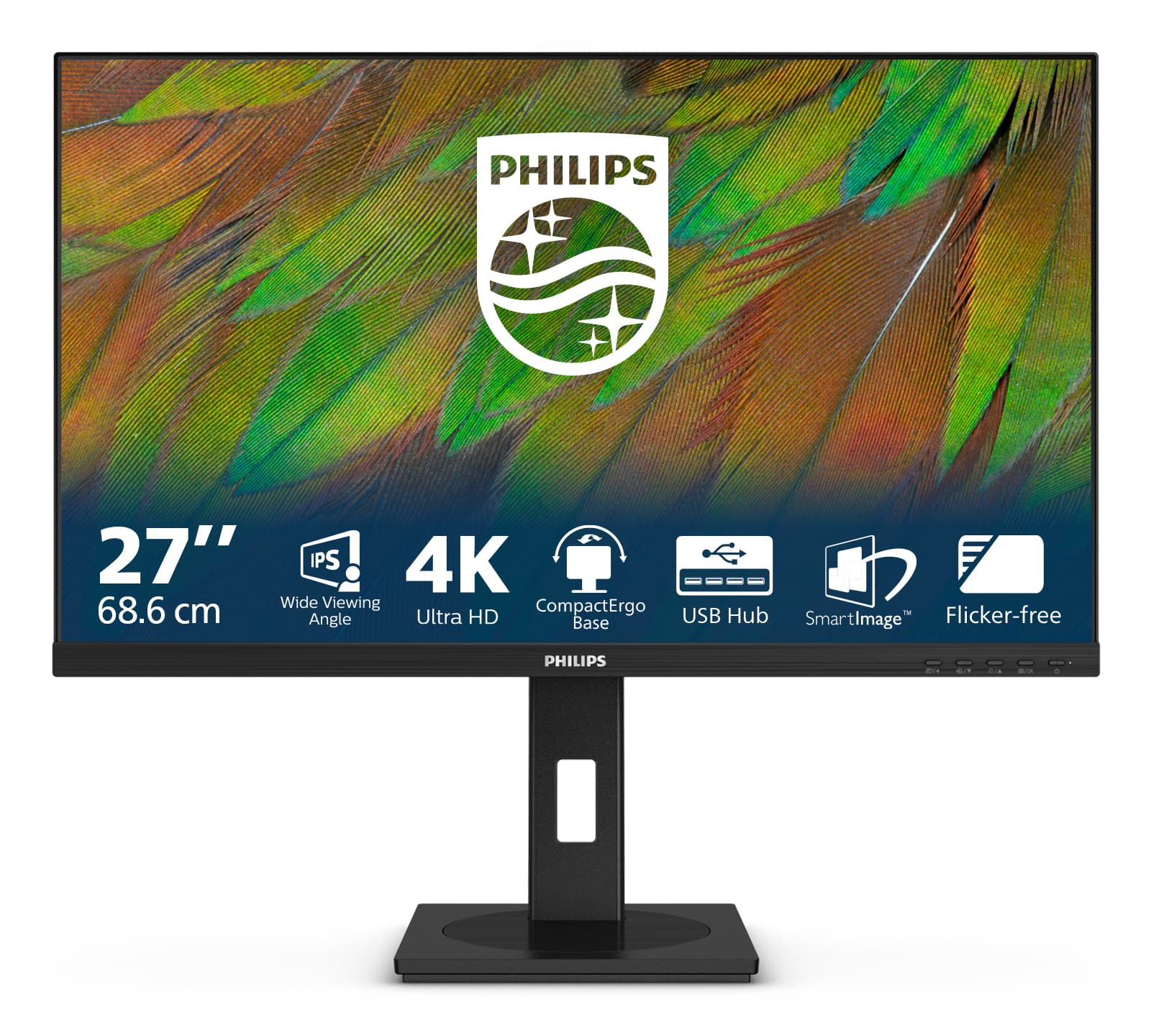 Philips 3000 series 27B1N3800/00 écran plat de PC 68,6 cm (27") 3840 x 2160 pixels 4K Ultra HD LCD Noir