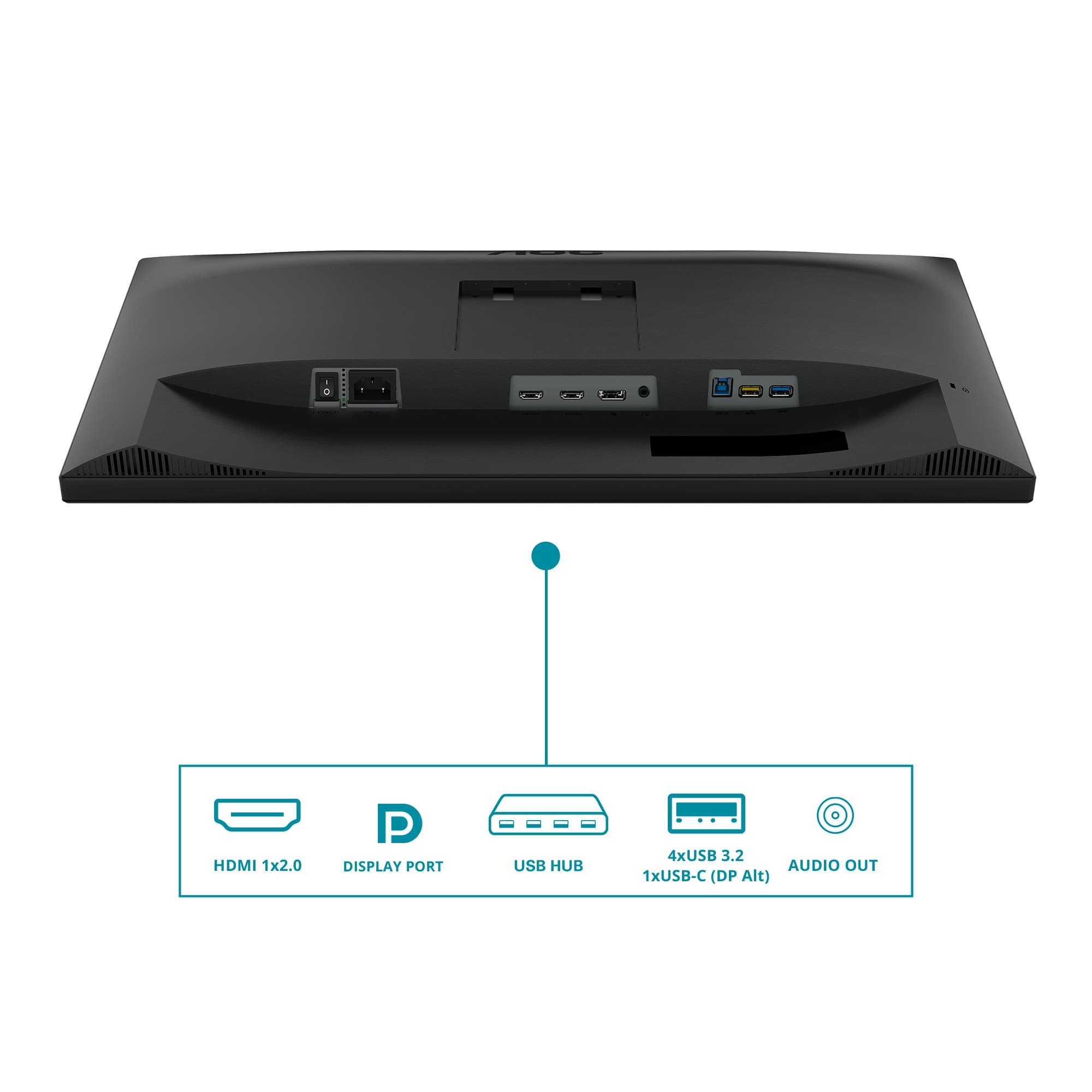 AOC V5 CU34V5C/BK écran plat de PC 86,4 cm (34") 3440 x 1440 pixels Wide Quad HD LED Noir