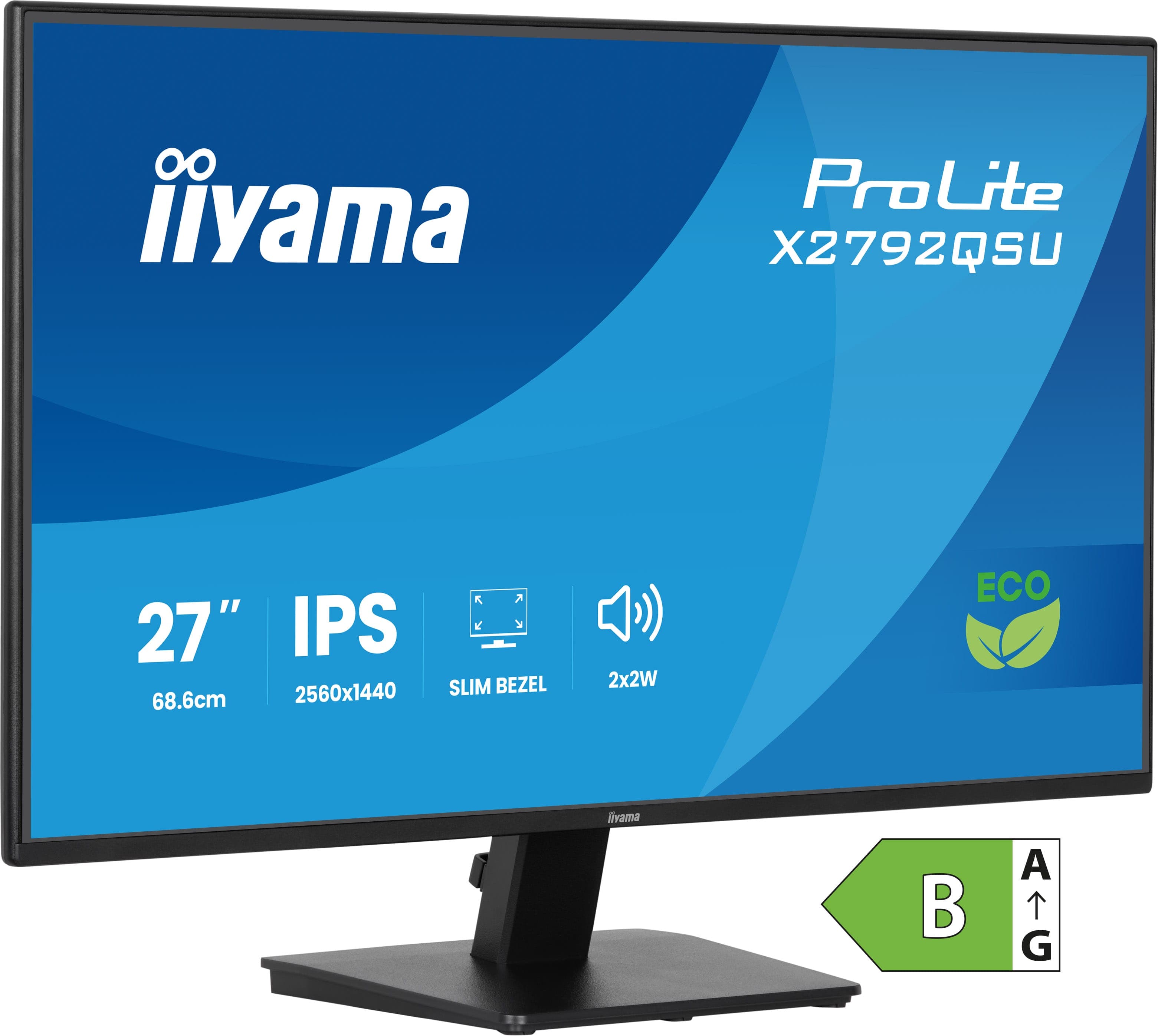 iiyama ProLite X2792QSU-B1 écran plat de PC 68,6 cm (27") 2560 x 1440 pixels Quad HD Noir
