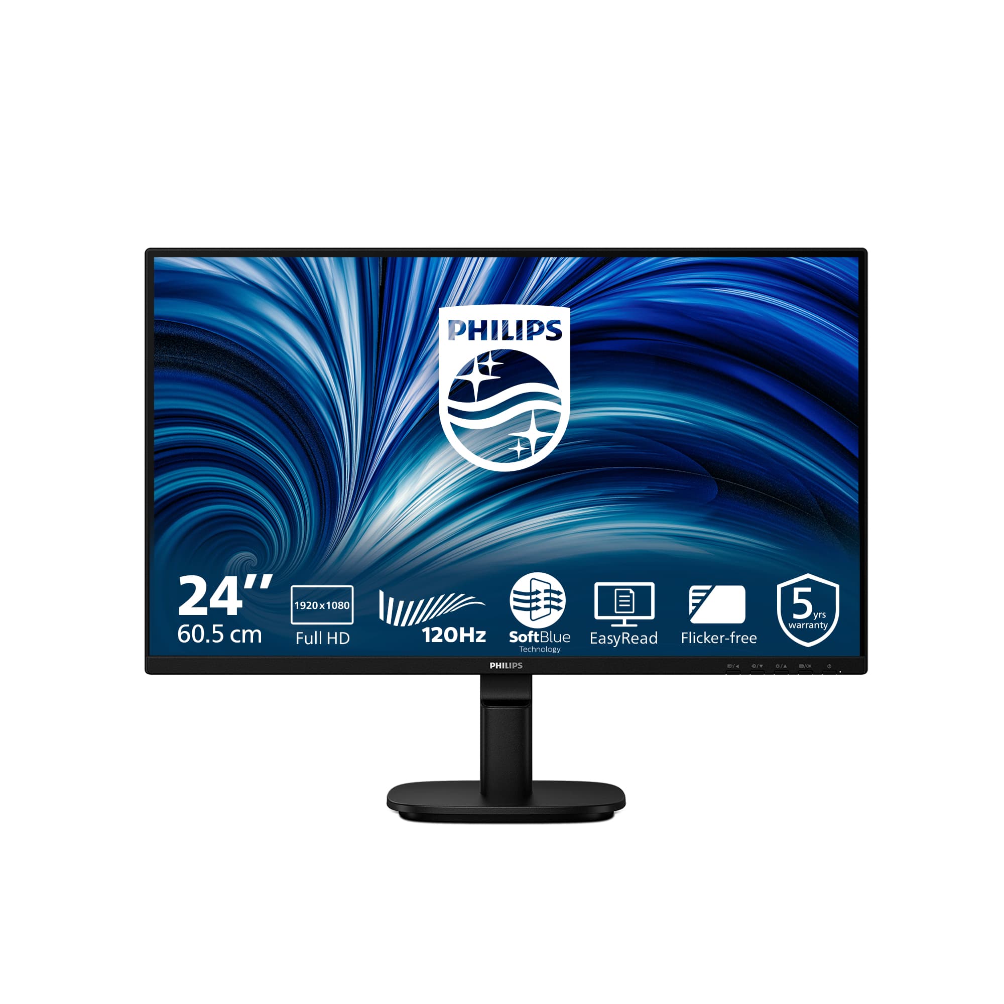 Philips 2000 series 24B2N2200/00 écran plat de PC 60,5 cm (23.8") 1920 x 1080 pixels Full HD LCD Noir