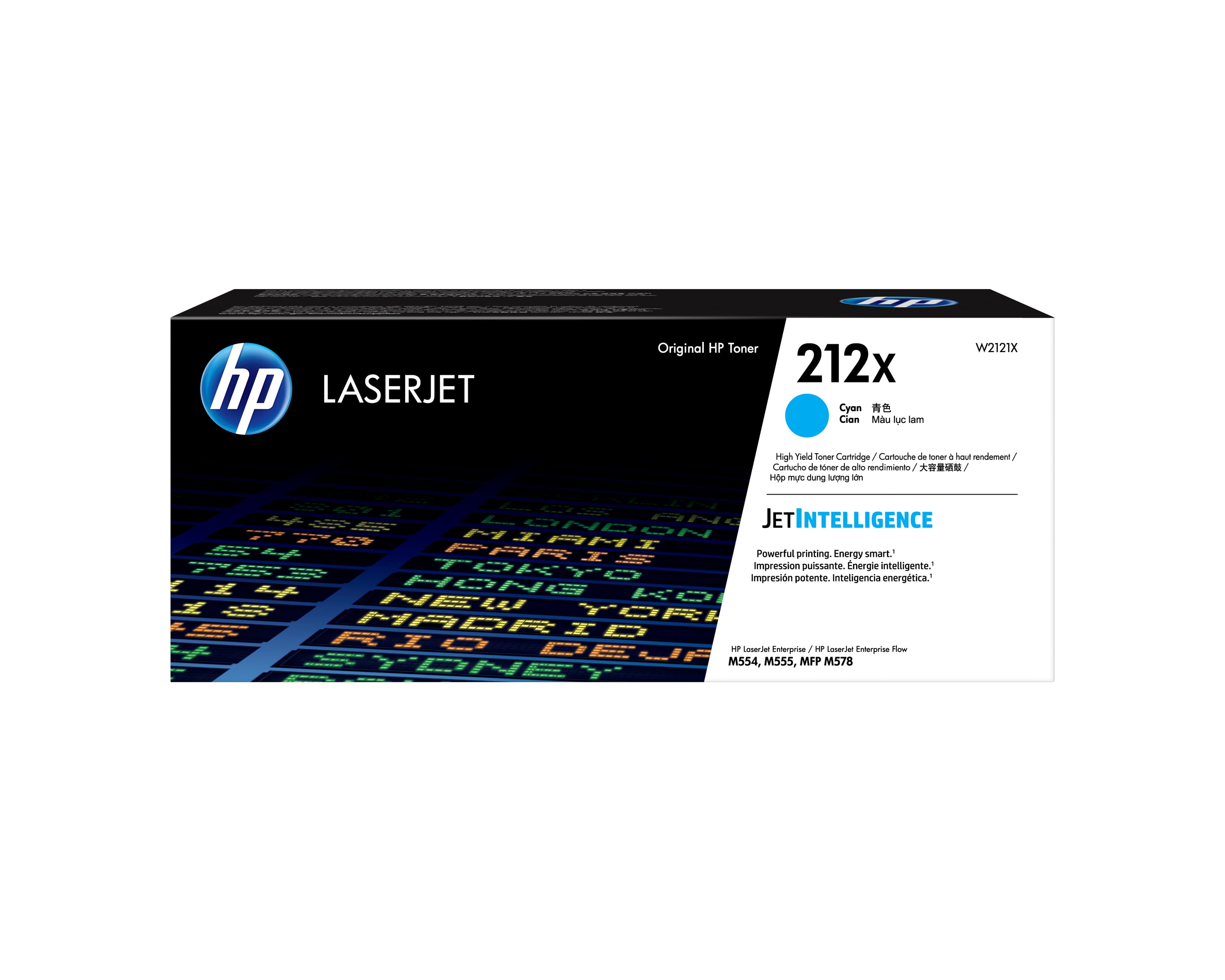 HP Toner LaserJet cyan grande capacité authentique 212X