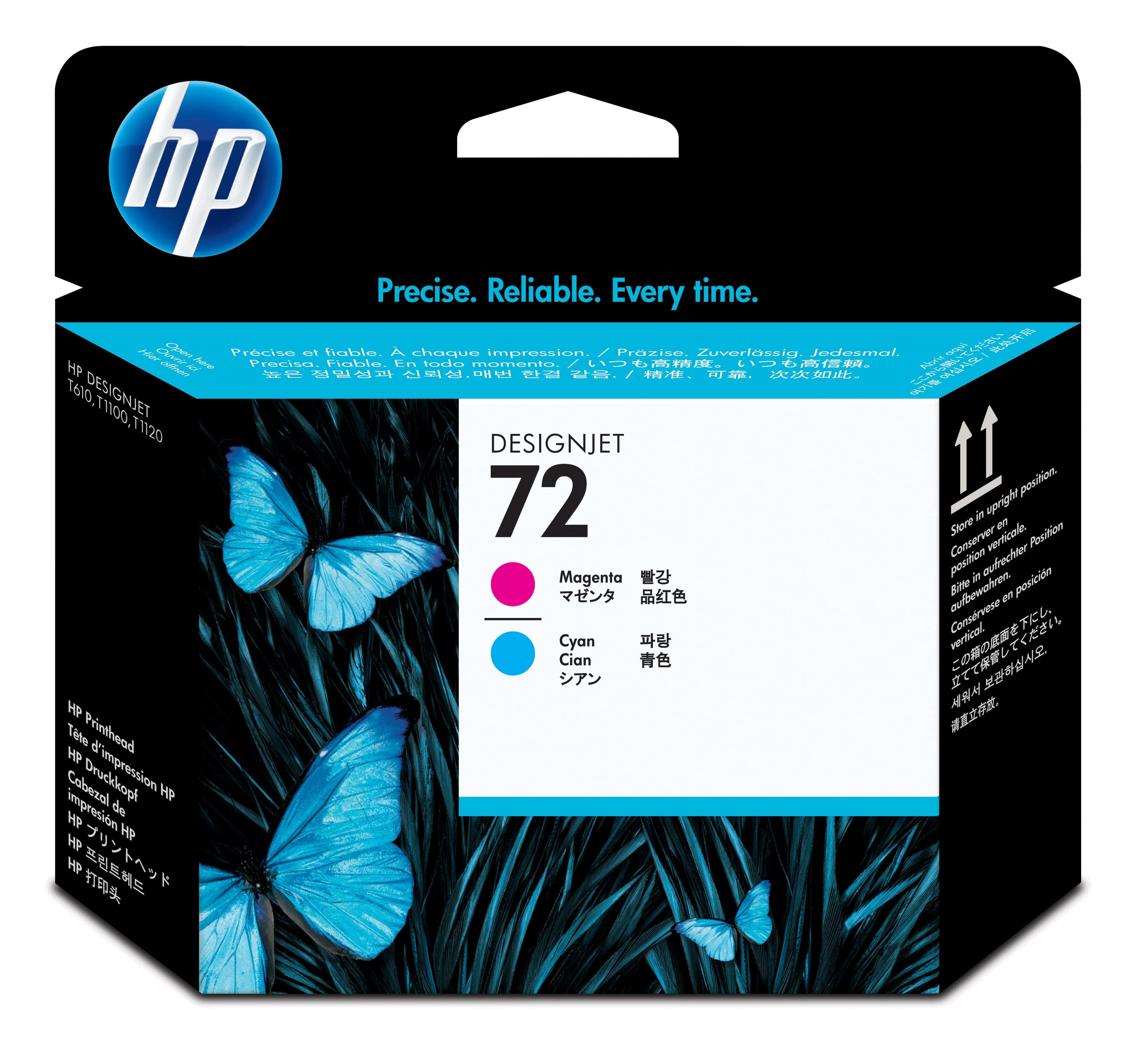 HP 72 tête d'impression cyan et magenta